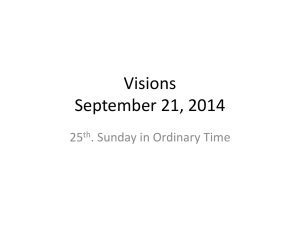 Notes Visions September 21, 2014