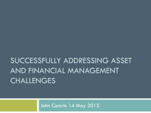 Successfully addressing asset and financial management challenges