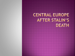 Central europe after stalin's death