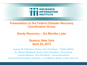 Sandy-042413 - Insurance Information Institute