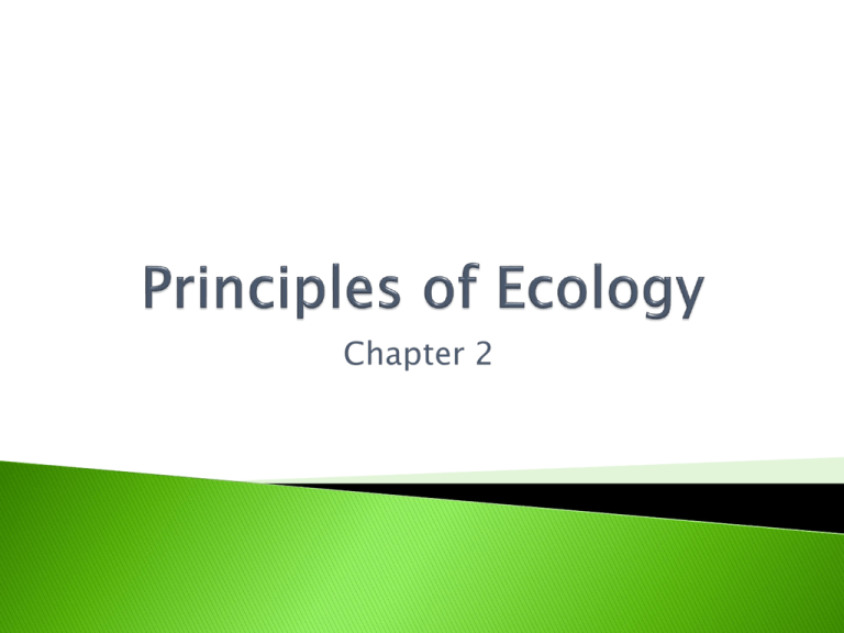 Chapter 2 Principles Of Ecology