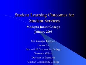 Student Learning Outcomes