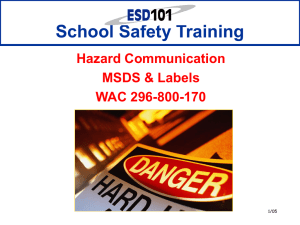 MSDS and Labels - Web Scripts