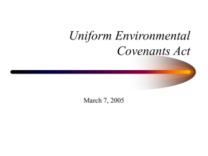 Uniform Environmental Covenants Act