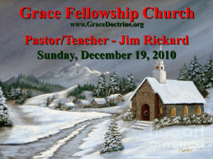 PPT Notes - Grace Fellowship