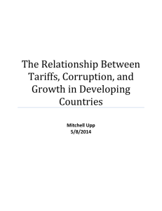 The Relationship Between Tariffs, Corruption, and Growth in