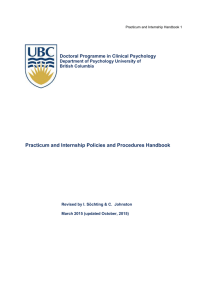 Practicum and Internship Handbook