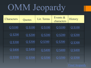 LOTF Jeopardy