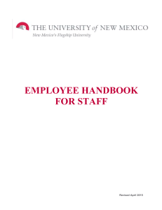 Employee Handbook for Staff - Human Resources | The University of