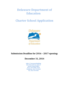 2015-16 Timeline for New Charter School Applications