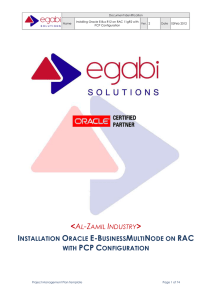 Installing Oracle E-Business (Database Tier)