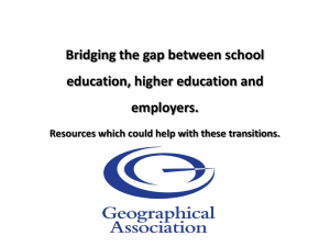 Bridging the gap between school education, higher education