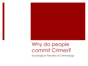 Sociological Theories of Crime 2013