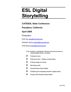 ESL Digital Storytelling CATESOL State Conference