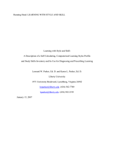 Learning with Style and Skill - EDUC220