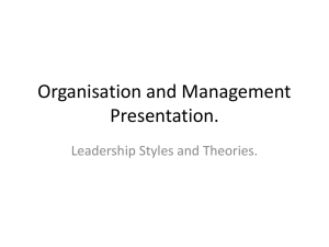 Organisation and Management Presentation.
