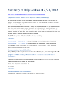 Working document for Help Desk Items. - Open Smart Grid