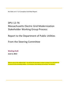 DPU 12-76 - Massachusetts Grid Modernization Working Group
