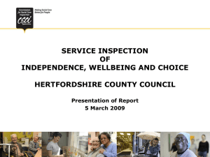 CSCI Inspection Report - Hertfordshire County Council