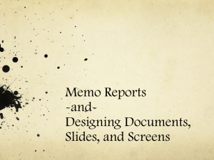 MemoReports_and_DocumentDesign