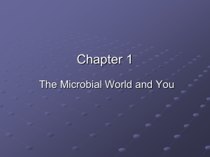 Chapter 1 – The Microbial World and You