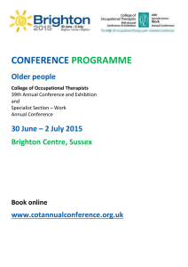 Older people - COT Annual Conference