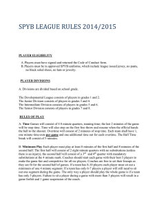 SPYB Rules 2014/2015