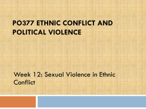 Sexual Violence in Ethnic Conflict