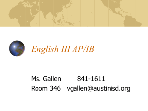 English III AP/IB