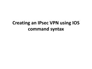 Configuring IPSec VPN