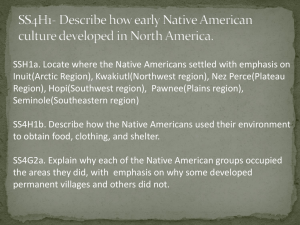 Native American Cultures in America SS4H1