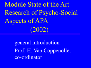 Module Psycho-Social Aspects of APA