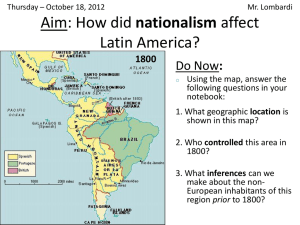 Aim: How did nationalism affect Latin America?