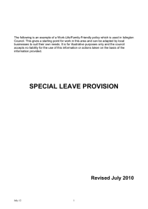 special leave provision