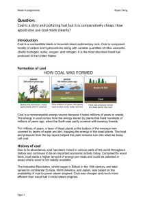 Formation of coal