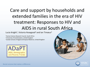 Care and support by households and extended families in the era of