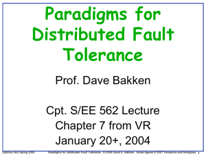 Paradigms for Distributed Fault Tolerance