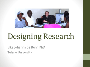 Designing Research