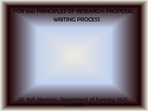 Akamani's Proposal Writing