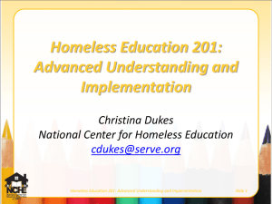 - Education for Homeless Children