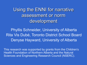 Using the ENNI for Narrative Assessment or