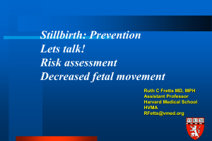 Stillbirth: Prevention | Risk assessment, Decreased