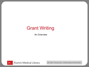 Grant Writing - Alumni Medical Library
