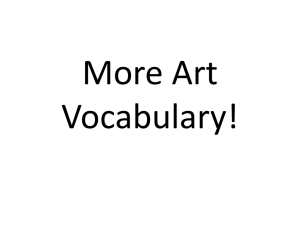 More Art Vocabulary