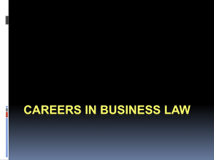 Business Law Careers PPT