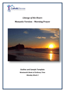 Morning Prayer (Monastic Version – longer)