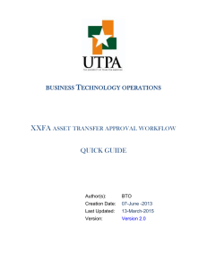 XXFA Asset Transfer Approval Workflow - Quick Guide