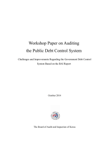 Workshop Paper on Auditing the Public Debt Control System