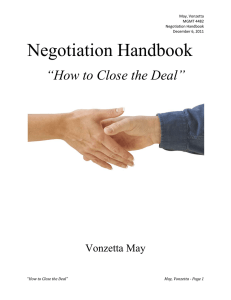 Negotiation Handbook