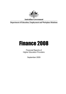 Financial Reports of Higher Education Providers